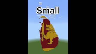 Countries ranked by size #minecraft #minecraftmeme #recommended #shorts