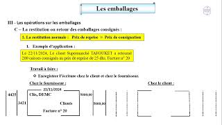 La restitution des emballages