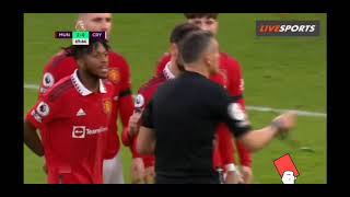 Casemiro Red Card. Manchester United vs Crystal Palace