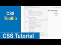 #47 CSS Tooltip | Positioning Tooltip | Fade in Tooltips | CSS Tutorial