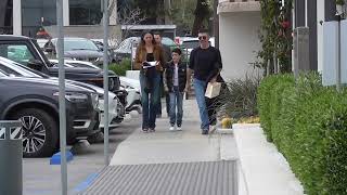 Simon Cowell steps out with his fiancee Lauren Silverman and their son Eric in Malibu, CA