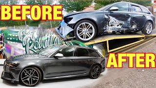 Rebuilding a salvage AUDI RS6 in 10 minutes