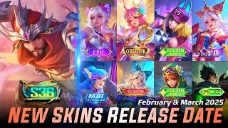 UPDATE ON THE LATEST MOBILE LEGENDS SKIN RELEASE DATE 2025 FEBRUARY \u0026 MARCH | ML LEAKS