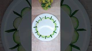 Vegetables art tutorial l Cucumber carving ideas l salad decorations ideas #cookwithsidra #art #diy
