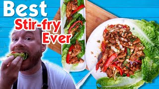 The BEST peanut chicken satay stir-fry you will EVER make