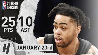 D'Angelo Russell Full Highlights Nets vs Magic 2019.01.23 - 25 Pts, 10 Ast, 7 Rebounds!