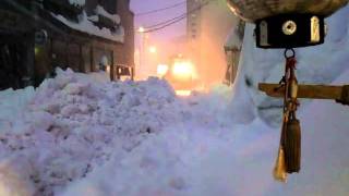 松之山温泉街のスペシャルな除雪　2012年1月31日