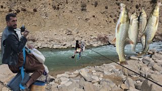 Daily nomadic life: Shamsullah and Hossein's trip to Kherson river to catch fish🐟🌊🎣