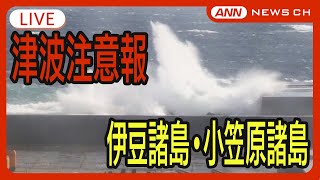 【緊急/津波ライブ】伊豆諸島・小笠原諸島に津波注意報 現在の各地の様子は 専門家解説も【LIVE】(2024年9月24日) ANN/テレ朝