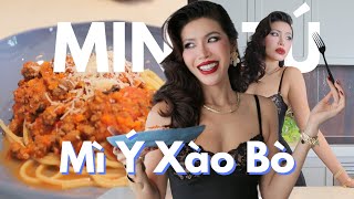 CÔ DIỆU TÚ NỊNH ÔNG XÃ VỚI ĐÔI MÔI THÂM VÀ MÓN MÍ Ý XÀO BÒ | MINH TÚ Official