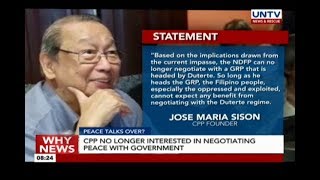 CPP no longer interested in negotiating peace with government