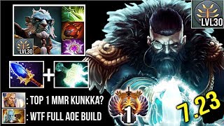 CRAZY TOP 1 MMR 7.23 Scepter Kunkka Counter Pro PL Most Epic 30 Level Battle Armel vs IYD Dota 2