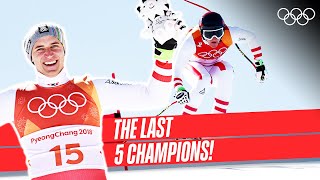 Men's Downhill Skiing ⛷ Last 5 Champions! 🥇