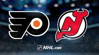 Flyers' offense erupts late in win over Devils