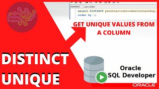 ORACLE SQL TUTORIAL: How to get UNIQUE Values from a column | DISTINCT, UNIQUE