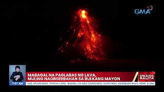 Mabagal na paglabas ng lava, muling na obserbahan sa Bulkang Mayon | UB