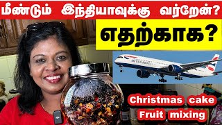 ✈️ மீண்டும் ஊருக்கு கிளம்பியாச்சி..ஏன்?/Christmas cake fruit mixing..கண் கொள்ளா காட்சி