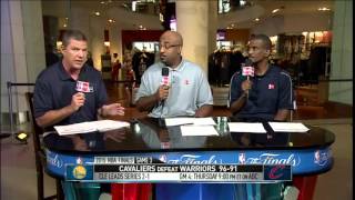 Dennis Scott and David Aldridge GameTime Golden State Warriors 2015 NBA Finals