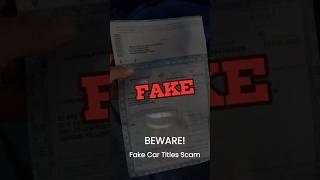Scam Alert: Would YOU catch this fake car title? #car #carsofinstagram #shorts #carlover