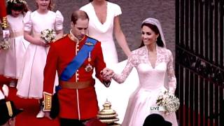 William and Kate depart Westminster Abbey