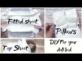 DIY How To Sew Mini Pillows, Fitted Mattress and Top Sheet for MIniature Dollhouse Bed!