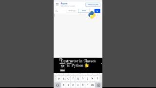 Destructor in Classes in Python Programming 🌟 #destructor #classes #python #programming #del