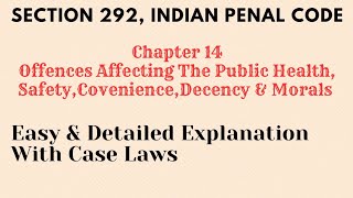 Section 292, IPC | Chapter 14 | Judiciary