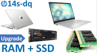 HP 14s-dq Series Laptop Upgrade M.2 NVMe SSD, RAM \u0026 Disassembly HP 14s-dq2095TU  AMD Ryzen 5 4500U