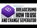 Bootstrap 4.1 - How to use breadcrumb and change separator