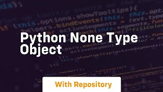 python none type object