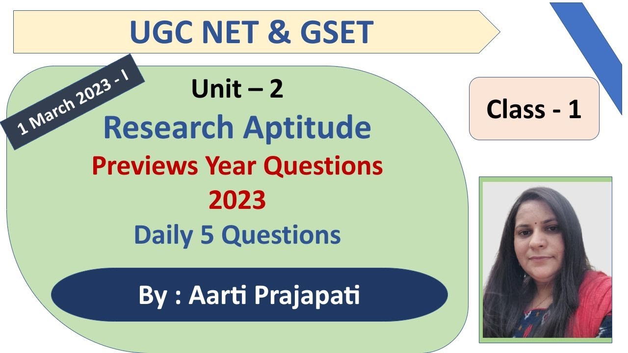 Ugc Net 2023 Pyqs Research Aptitude Class 1 1st March 2023 Ugc Net 2023 Pyqs Research Aptitude Class 1 1st March 2023