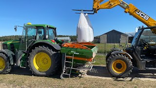 Nawóz pod korzeń, jak do tego podejść. Nocne doprawianie gleby. John Deere 6110MC/Amazone ZA-V 2700