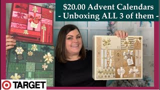 $20 Target 12-Day Advent Calendars // Unboxing ALL 3 of them