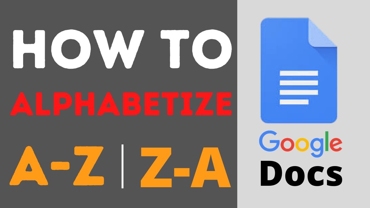 How To Alphabetize In Google Docs (Fast & Easy) - YouTube