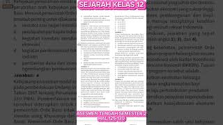 SEJARAH KELAS 12 ASESMEN TENGAH SEMESTER 2 HAL. 125-130 #intanpariwara #belajar #kurmer #merdeka