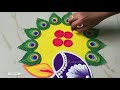 diya rangoli peacock feather rangoli by sangeeta navratri durga puja laxmi pooja diwali rangoli