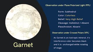 Garnet thin section under microscope | Optical Mineralogy, Heavy Isotropic Minerals