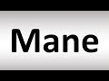 How to Pronounce Mane