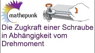 Die Zugkraft einer Schraube in Abhängigkeit vom Drehmoment