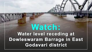 Watch: Water level receding at Dowleswaram Barrage in East Godavari district