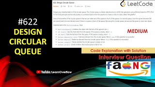 Design Circular Queue | LeetCode 622 | Circular Queue Implementation | @LearnOverflow