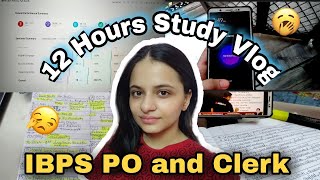 12 Hours Study Vlog. IBPS PO and clerk #ibpspo #ibpsclerk #bankingaspirants