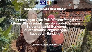 PkM LPPM Unisba : Pendampingan Guru PAUD Dalam Pengajaran Literasi di sekolah melalui model Candaria