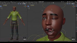 Learn to setup a full character rig with facial controls BLENDER NEW