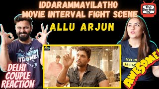Iddarammayilatho Movie Interval Fight Scene | Allu Arjun | Delhi Couple Reactions