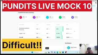 PUNDITS CGL2024MAINS MOCK TEST -10 TODAYsolutions📚21-22Dec✍️How to doanalysis💯#oliveboard#ssc#maths