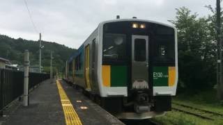 久留里線キハE130系 上総亀山駅発車