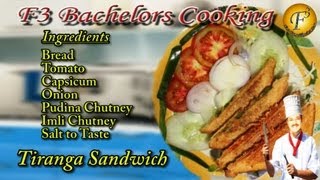 TIRANGA SANDWICH II तिरंगा  सैंडविच  II BY F3 BACHELORS COOKING II