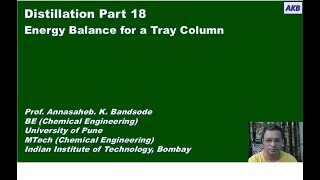 Distillation Part 18:  Energy Balance for the Tray Column