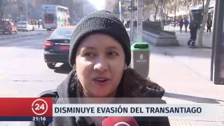 Disminuye evasión del Transantiago a un 30,3% | 24 Horas TVN Chile